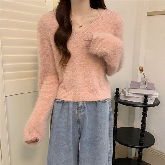 A00235 Eulalia Fluffy Long Sleeve Top