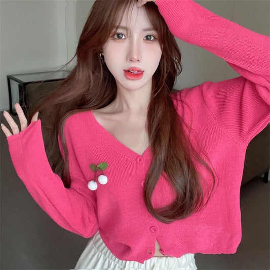 A00164 Cherry Long Sleeve Top