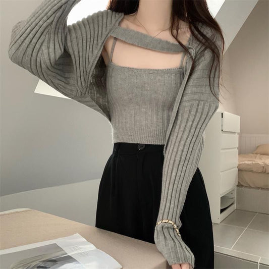 A00183 2pcs Cardigan Top